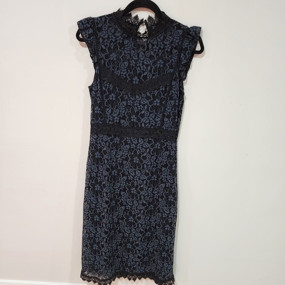Zara contrasting lace dress, size M, green - Picture 3 of 7